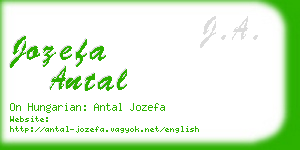 jozefa antal business card